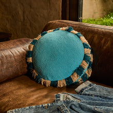 Load image into Gallery viewer, Reese Round Cushion - Turquoise

