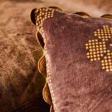 Load image into Gallery viewer, Bonny Reversible Velvet Cushion - Tigers Eye
