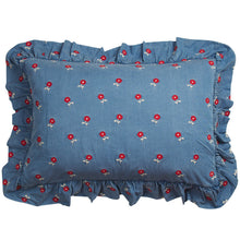 Load image into Gallery viewer, Anneliese Ruffle Pillowcase - Poppy
