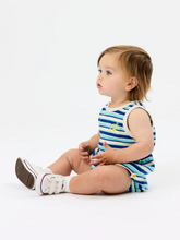 Load image into Gallery viewer, Waffle Bubble Romper - Blue
