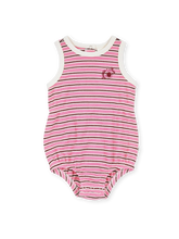 Load image into Gallery viewer, Waffle Bubble Romper - Pink
