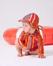 Load image into Gallery viewer, Ciao Stripe Baby Long Sleeve Zip Bathers
