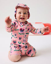 Load image into Gallery viewer, Pretty Pansy Baby Long Sleeve Zip Bathers
