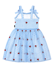 Load image into Gallery viewer, Lunabelle Dress - Blue Gingham
