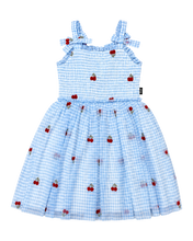 Load image into Gallery viewer, Lunabelle Dress - Blue Gingham

