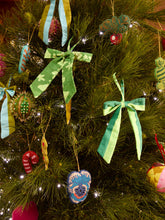 Load image into Gallery viewer, Christmas Bow Decoration - Green Stripe
