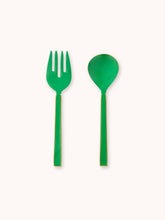 Load image into Gallery viewer, Enamel Salad Servers - Emerald
