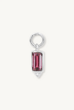 Load image into Gallery viewer, Polished Paperclip Silver Huggies &amp; Baguette Charms

