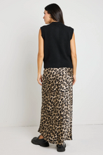 Load image into Gallery viewer, Record Satin Bias Maxi Skirt - Leopard
