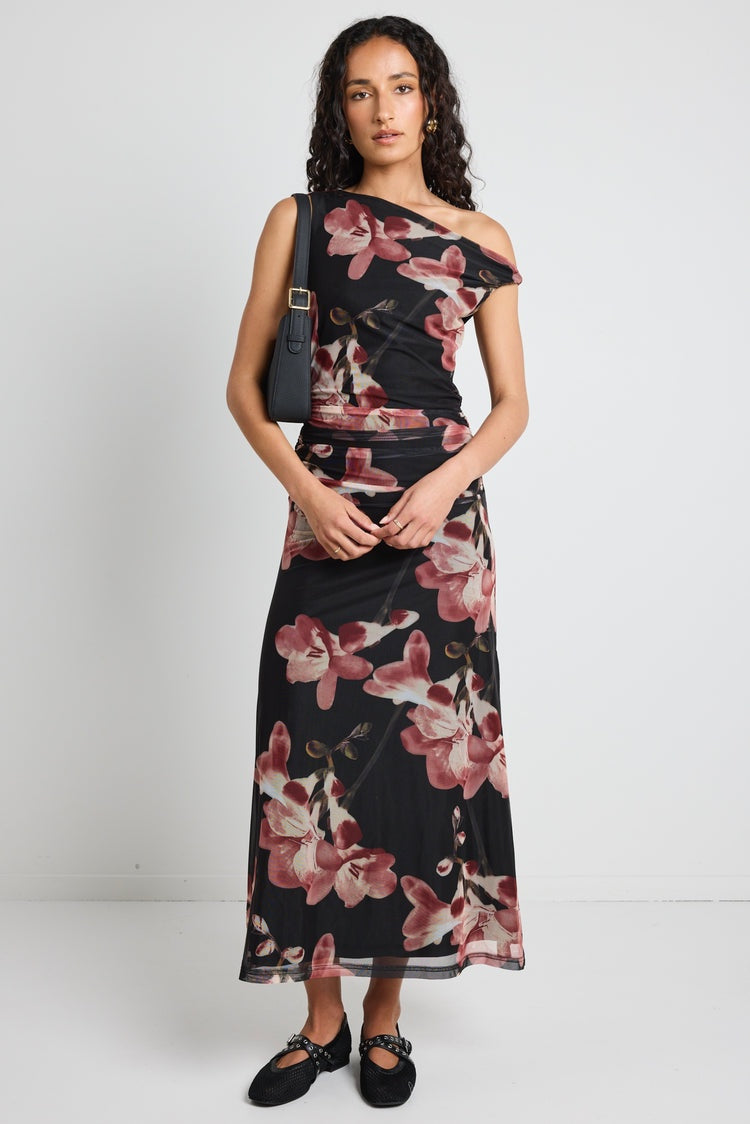 Method Mesh Midi Dress - Blush Floral