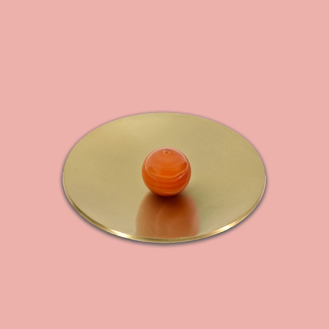 Hoseki Mari Incense Holder - Carnelian crystal