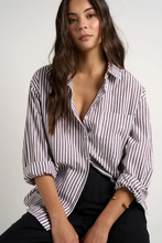 Load image into Gallery viewer, You Got This Oversized Shirt - Chocolate Stripe
