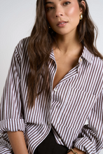 Load image into Gallery viewer, You Got This Oversized Shirt - Chocolate Stripe
