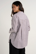 Load image into Gallery viewer, You Got This Oversized Shirt - Chocolate Stripe
