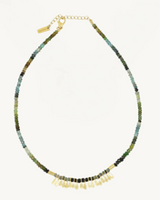 Load image into Gallery viewer, Flora Tourmaline Gold Tassel Necklace
