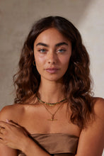 Load image into Gallery viewer, Flora Tourmaline Gold Tassel Necklace
