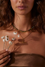 Load image into Gallery viewer, Flora Tourmaline Gold Tassel Necklace

