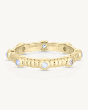 Load image into Gallery viewer, Asymmetric Moonstone Gold Stacker
