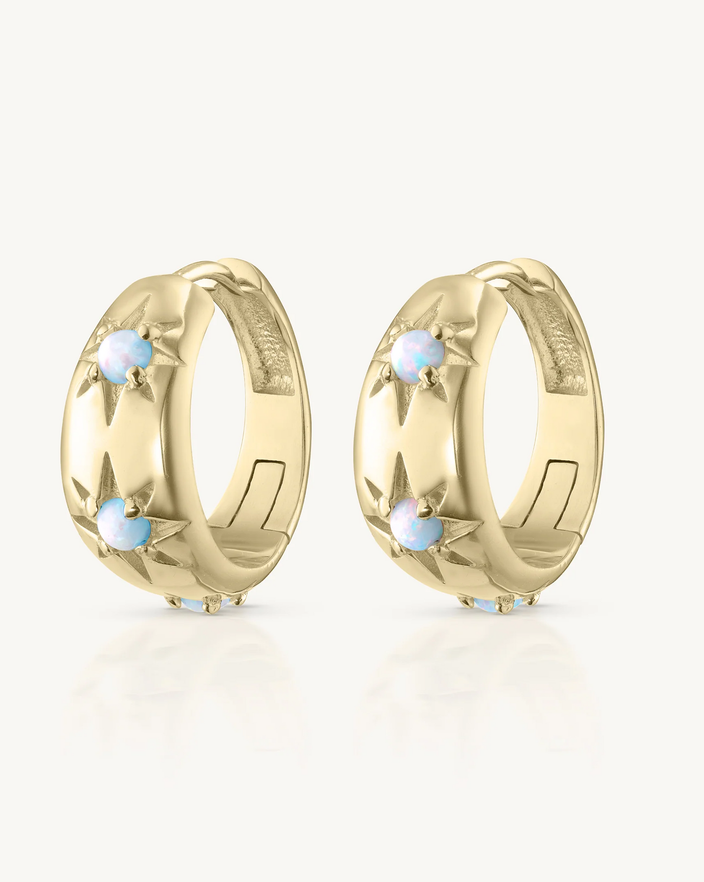 Alina Opal Gold Hoops