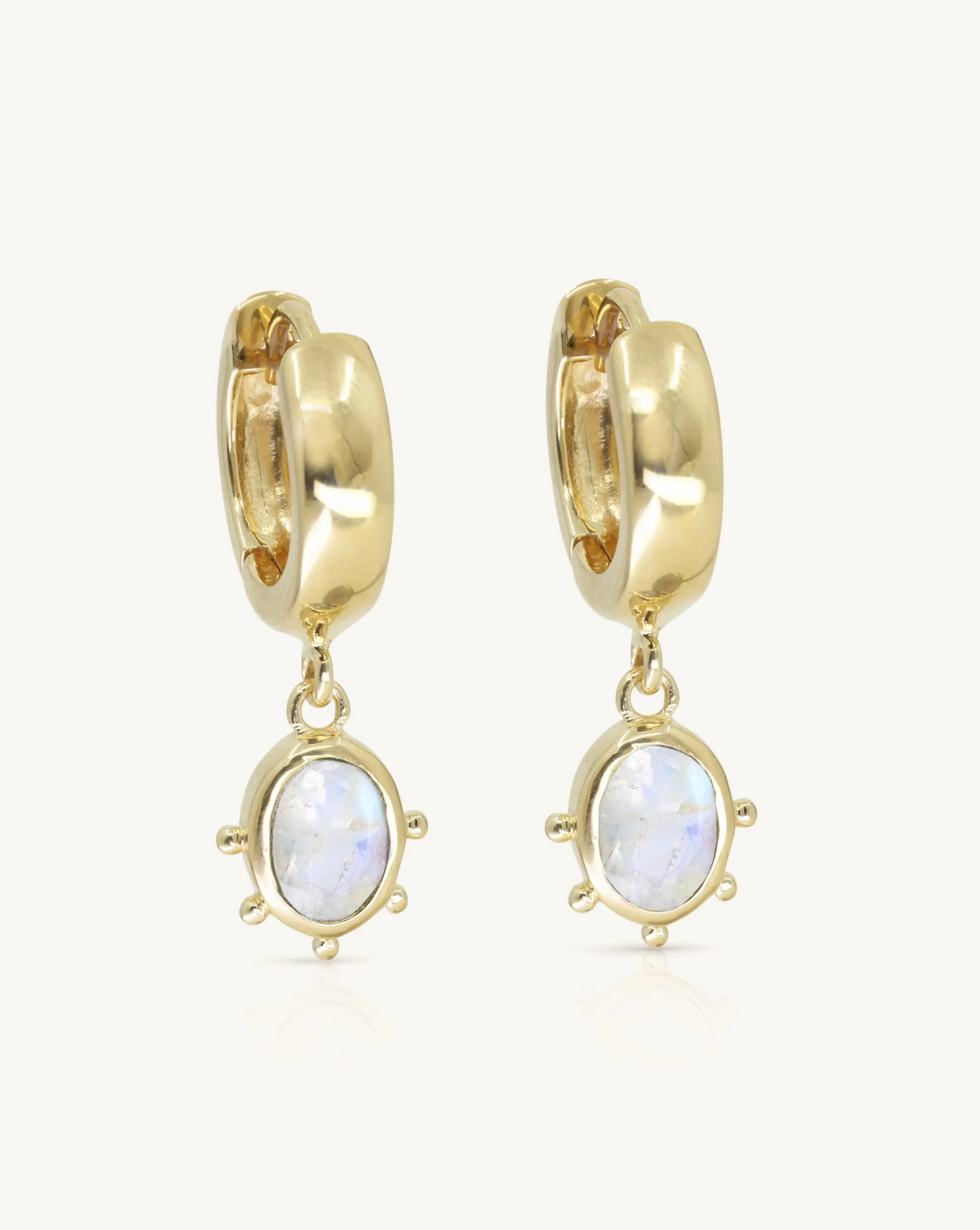 Gia Moonstone Gold Huggies
