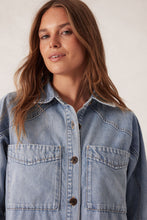 Load image into Gallery viewer, Long Sleeve Yoke Detail Denim Dress
