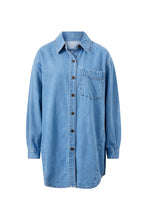 Load image into Gallery viewer, Maeve Longline Panelled Denim Shirt
