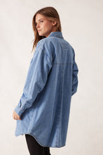 Load image into Gallery viewer, Maeve Longline Panelled Denim Shirt
