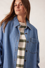 Load image into Gallery viewer, Maeve Longline Panelled Denim Shirt
