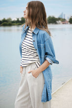 Load image into Gallery viewer, Maeve Longline Panelled Denim Shirt
