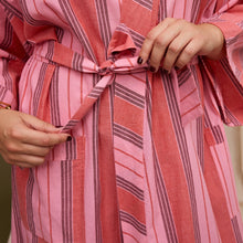 Load image into Gallery viewer, Brigitte Cotton Bath Robe - Scarlet
