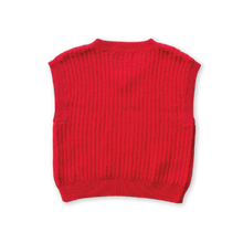 Load image into Gallery viewer, Chunky Rib V-Neck Vest - Flame
