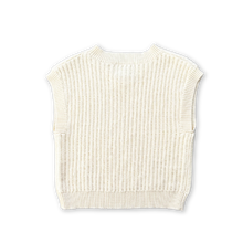 Load image into Gallery viewer, Chunky Rib V-Neck Vest - Milk
