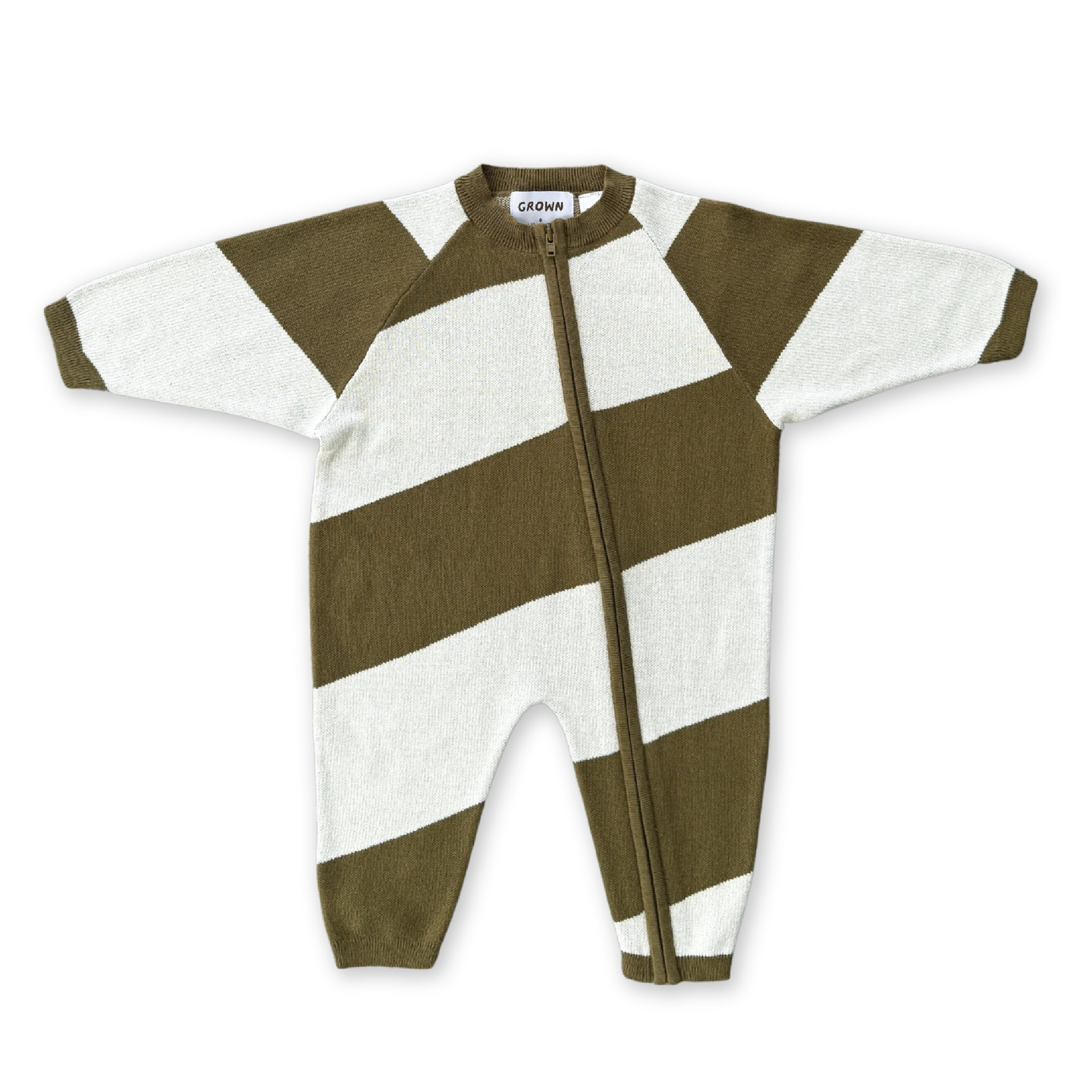 Organic Essential Zip Starsuit - Coffee
