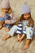 Load image into Gallery viewer, Organic Embroidery Posy Overalls - Ice Blue
