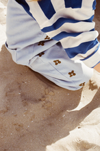Load image into Gallery viewer, Organic Embroidery Posy Overalls - Ice Blue

