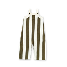 Load image into Gallery viewer, Vertical Stripe Knit Overalls - Coffee
