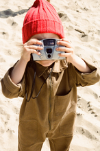 Load image into Gallery viewer, Organic Zip Boilersuit - Coffee
