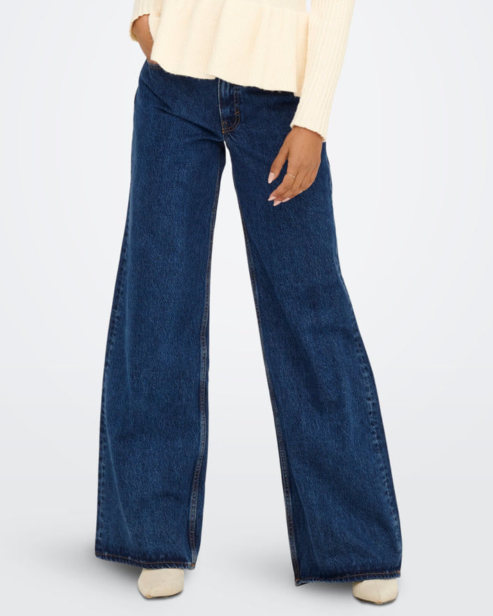 Chris Wide Leg Jean - Medium Blue