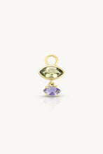 Load image into Gallery viewer, Textured Paperclip Gold Huggies &amp; Mila Charms
