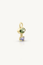Load image into Gallery viewer, Textured Paperclip Gold Huggies &amp; Mila Charms
