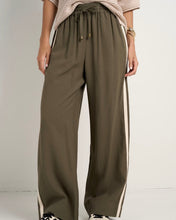 Load image into Gallery viewer, Townie Stripe Side Wide Leg Pant - Olive
