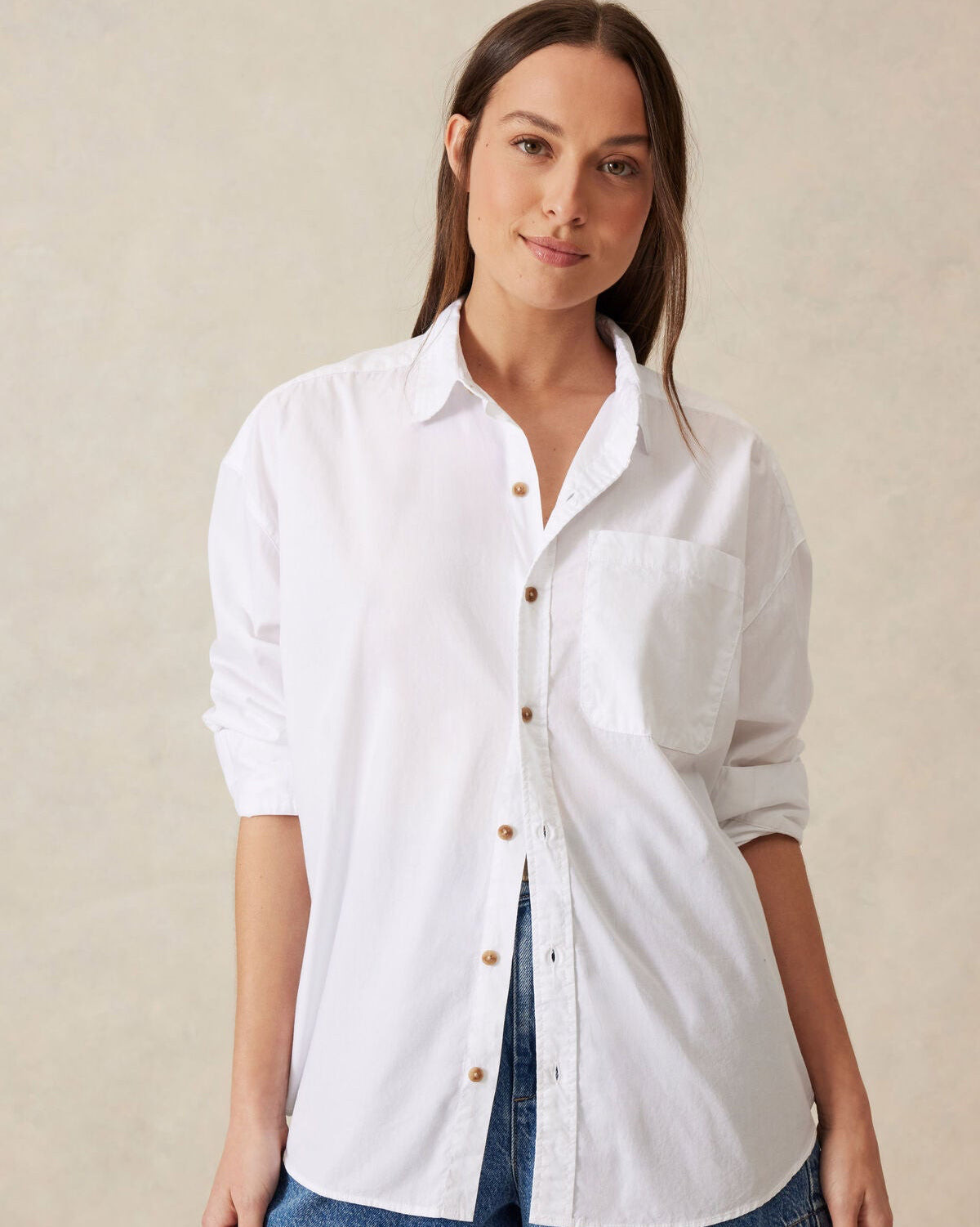 Peta Oversized Shirt - White