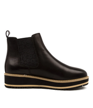Load image into Gallery viewer, Jade Leather Ankle Boot - Black Leopard Gusset
