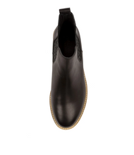 Load image into Gallery viewer, Jade Leather Ankle Boot - Black Leopard Gusset
