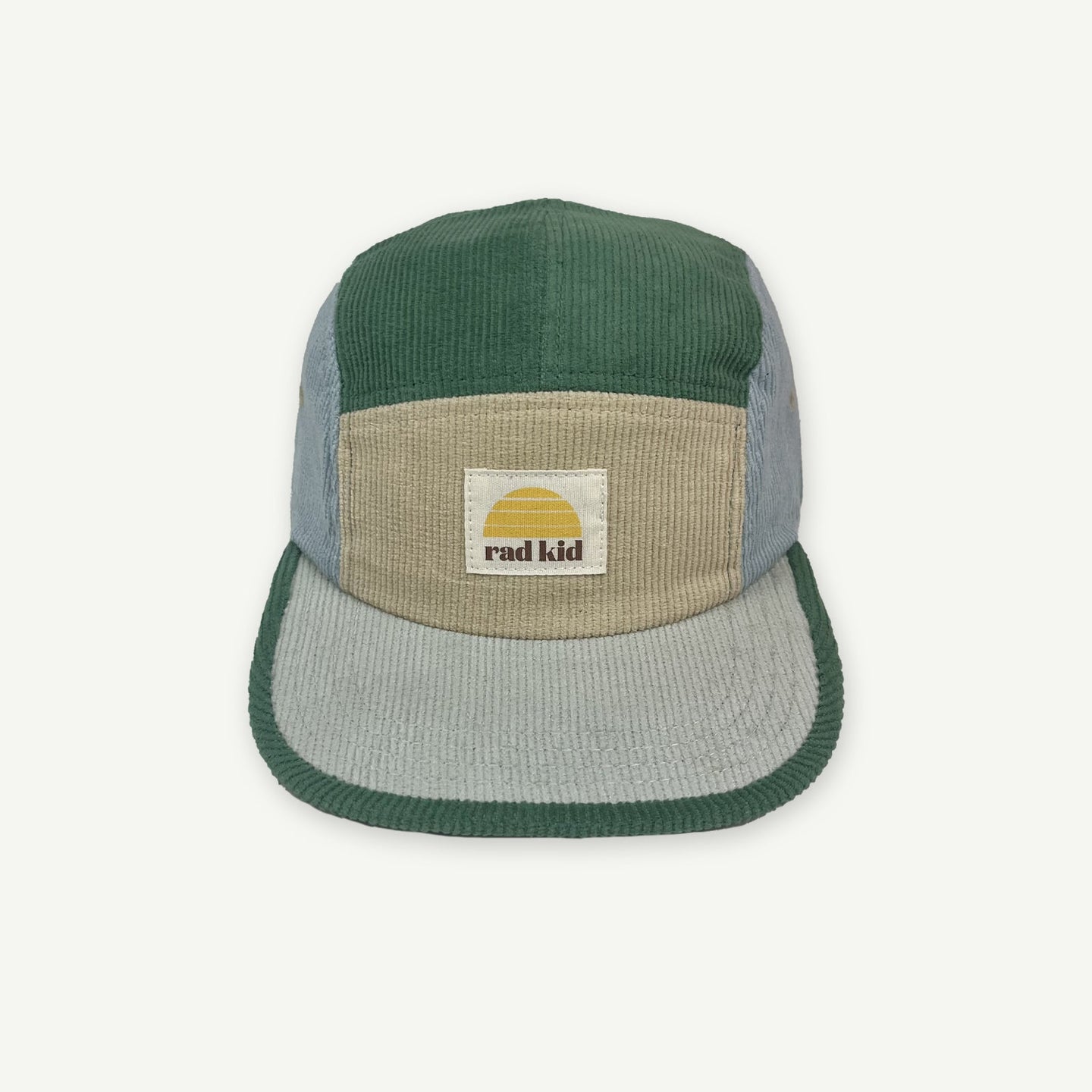 Rad Kid Five Panel Splice Cord Cap - Lagoon