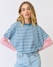 Load image into Gallery viewer, Joely Long Sleeve - Pacific/Dusty Rose Stripe
