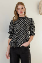 Load image into Gallery viewer, Influential High Neck Top - Black Check
