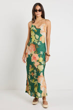 Load image into Gallery viewer, Lavish Tie Back Slip Dress - Forest Floral
