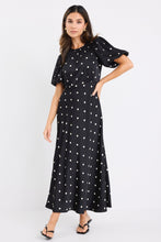 Load image into Gallery viewer, Stage Polka Dot Maxi Dress - Black
