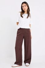 Load image into Gallery viewer, Shelter Flat Front Wide Pants - Chocolate
